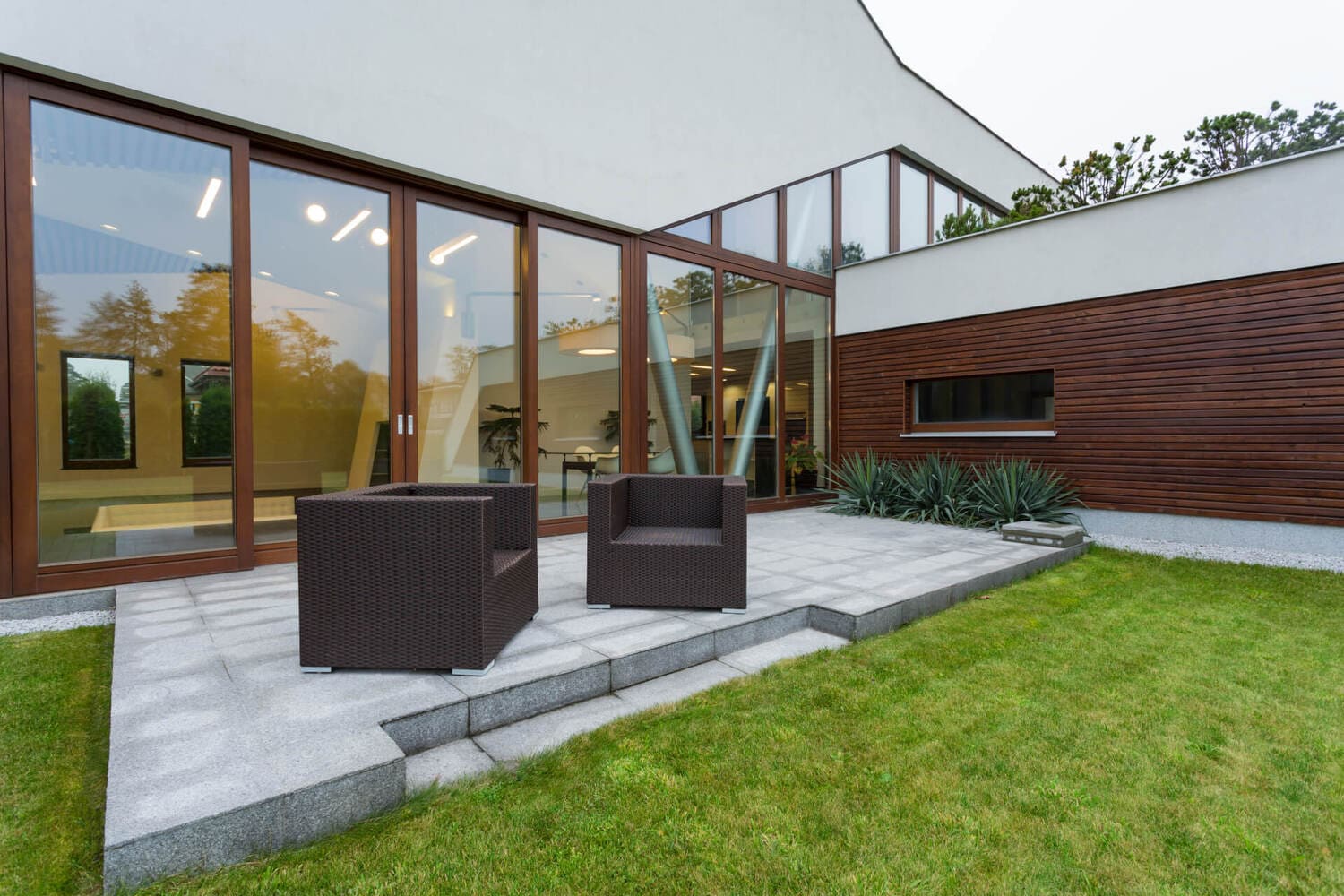 A modern home patio